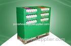 Green Cardboard Pallet Display for Skincare Products with 6 Trays