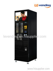 Coin Operated Touch Button Coffee Vending Machin with 22 Inch LCD Advertising Screen