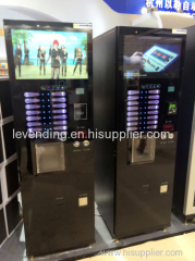 Coin Operated Touch Button Coffee Vending Machin with 22 Inch LCD Advertising Screen