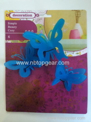 Batterfly dragonfly flower leaves plastic home wall decoration