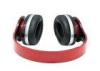 Red Four Channels Wireless Foldable Bluetooth Headphones With Line In