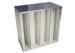 Galvanized Frame V Bank Air Filter F7 / F8 With Big Air Volume