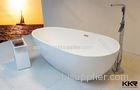 Oval Matt Finished Solid Surface Modern Freestanding Bathtub For Hotel Project