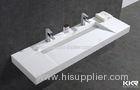 Custom wall hung Solid Surface Basin vanities Composite Stone Material