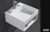 Top End Solid Surface Basin Wall Mounted Bathroom Sink Various Shapes