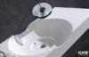 Oval modern Solid Surface Basin Counter Top Design , Restaurant Wash Basin