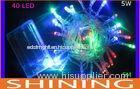5m 40pcs Multicolor 18W Battery Operated LED String Lights For Festival