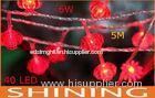 Red Lantern Shape Energy Saving Outdoor LED String Light Rubber Wire