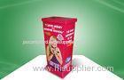Red 4C / 5C / 6C Printing Cardboard Display Unit Dump Bins for Cosmetics