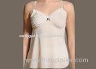 Comfortable White Softy Modal Camisole Ladies Slips with Ruched Cups