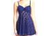 Blue Lace Temptation Underwire Babydoll Nightwear Perspective Appealing Plunge