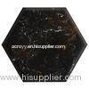 Black Seamless Hexagon Artificial Marble Acrylic Solid Surface Sheet Windowsill Wall Tiles