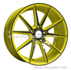 Thin spokes painted inner groove alloy wheel