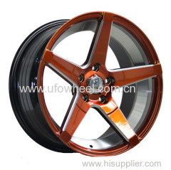 17 inch black painted inner groove alloy car wheel