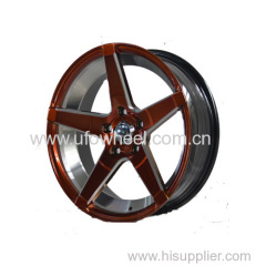 17 inch black painted inner groove alloy car wheel
