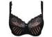 Beautiful 95E Lace 3 Part Cup Bra Sexy Mysterious Bras with Bow / Rhinestones