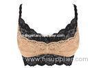 Fashionable Pull Over Breathable Wirefree Bras for Girls , Flowery Lace Stitched