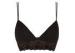 Pretty Black Lace Padded Wirefree Bras in Nylon / Spandex / Cotton