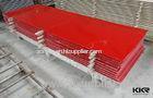 Red Polished 12mm Composite Acrylic Solid Surface Stone Slab For Wall Panel