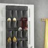 Polyester 6 Layer Grey Over The Door Shoe Display Racks For Living Room