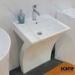 small white wall mounted Solid Surface Basin / Bathroom Wash Sink OEM