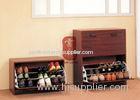 Black Modern Shoe Rack Cabinet , Wooden Shoe Cabinet Furniture