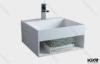 Wall Hung Solid Surface Basin Matt Finish European Popular Design