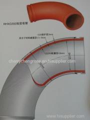 twin wall DN125mm*R275mm*90De concrete pump elbow