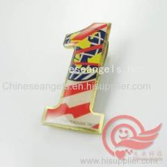 custom new and popular printed badges for blinds metal lapel pins factory