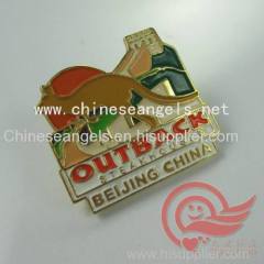 color painted metal emblem badges lapel pin signals maker in China