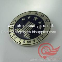 color painted metal emblem badges lapel pin signals maker in China