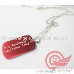 make fashion and popular blank aluminum dog tag with silicon cover metal dog tag with ball chain