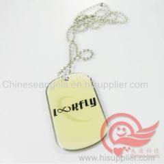 make fashion and popular blank aluminum dog tag with silicon cover metal dog tag with ball chain