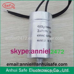 Water pump motor capacitor CBB60 8uf 10uf high quality