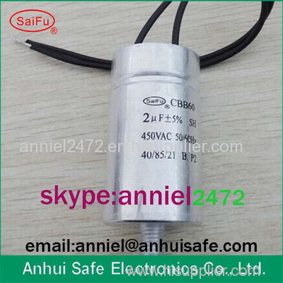 produce capacitor sh cbb60 1-60uf 250V 350V 450V