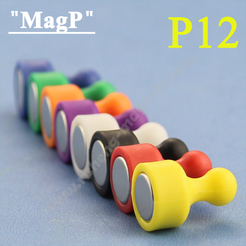 D12 x 19mm Small Strong Neodymium Magnetic Push Pins For bulletin Boards