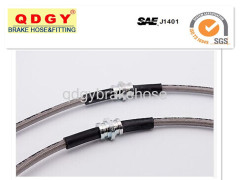 Motorcycle stainless steel braided brake hose line