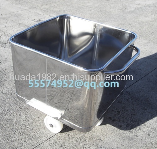 Stainless Steel Meat Trolley Bin 200L