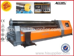 Hydraulic CNC 4 roller rolling machine W12-40x2500 for oil tank with Siemens Motor