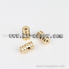 Lathe nut of cross-drilled hole nut