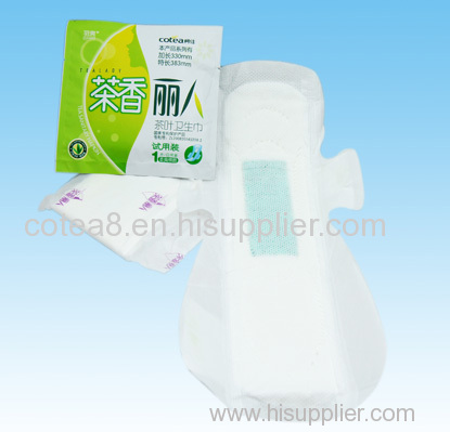 Super absorbent lady sanitary napkins night use 285mm