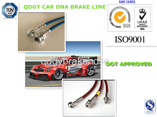 stainless steel wire braided brake hose assembly