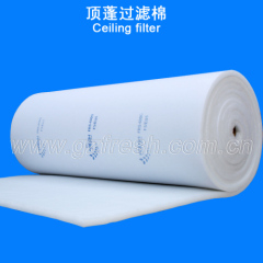 Ceiling filter spray booth filter media