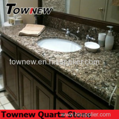 Starlight popular design high quality hard quartz bathroom vanity top