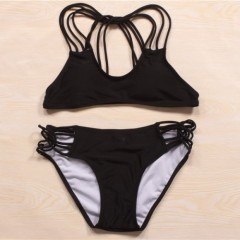 2015 Women's Swimwear Strappy Sexy Separate Swimsuit Swimwear Bathing Monokini Push Up Padded Bikini