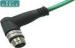 IP67 / IP68 3P 4P 5P 8 Pin M8 Right Angle Waterproof Cable / Sensor Cables High Speed