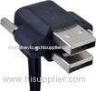 Round Dual 90 Degree USB 4P A Male Camera USB Cable with Screw , CE Approved