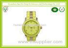 Durable Yellow Silicone Strap Watches For Girls With Stainless Steel Buckle