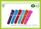 Custom Colorful Silicone Watch Band With Silk Printed Logo , Silicone Watch Strap