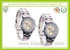 Fashionable Silver Wristband Automatic Mechanical Watch For Women / Gentlemen